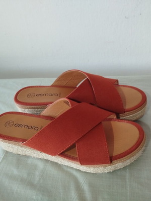 Esmara espadrilles size 38, like new, orange