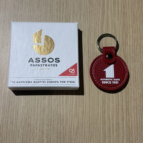 Papastratos Collectible Box with Leather Keychain