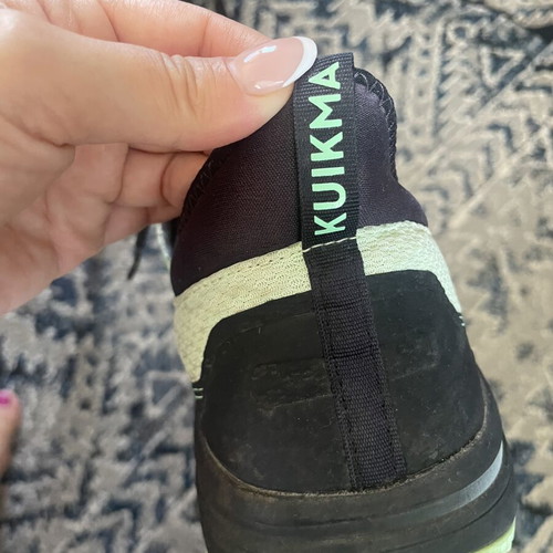 Kuikma padel shoes used, size 45, black and turquoise