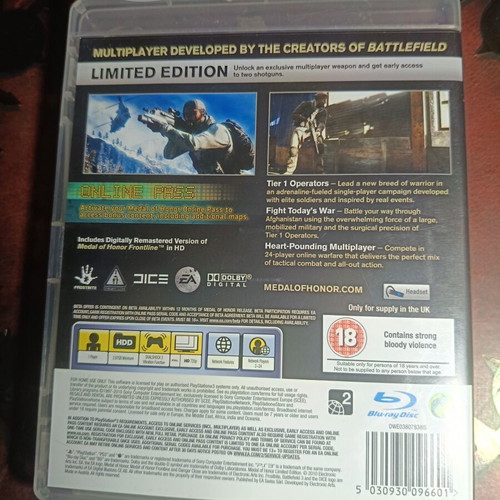 Medal of Honor Limited Edition for Sony PlayStation 3 like new