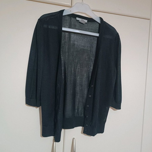 H&M black cardigan like new, short with buttons