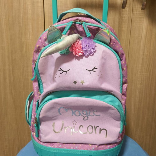 School backpack with wheels used