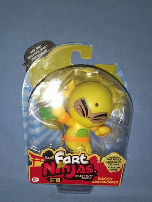 Fart Ninjas Gassy Grasshopper figure new with motion sensor sounds