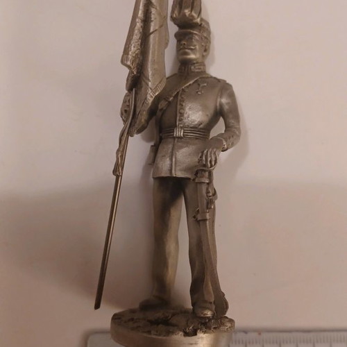 Figure of Greek Infantry Flag Bearer 1909 made of tin new