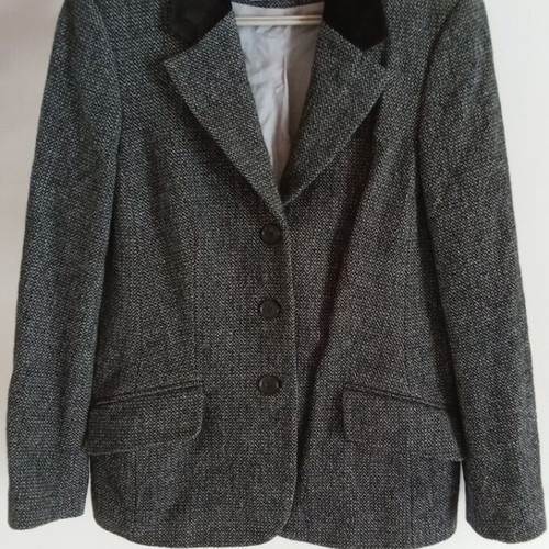 Wool jacket with velvet collar Charles Robertson like new, gray brown
