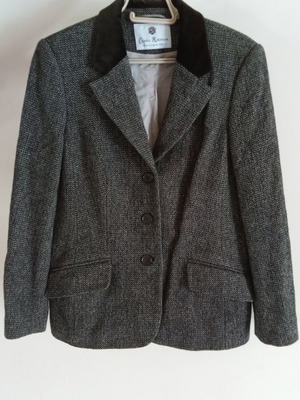 Wool jacket with velvet collar Charles Robertson like new, gray brown