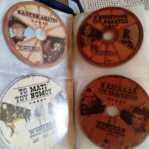 Collection of 72 DVD Western and action movies like new with case