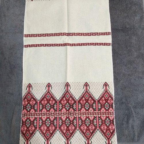 Cretan handmade woven textile unused, elongated