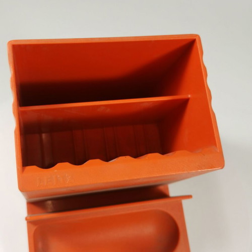 Leitz 5317 Slany Design desk pencil holder used, orange