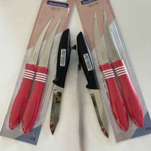 Tramontina knives sealed pack of 10, red and black
