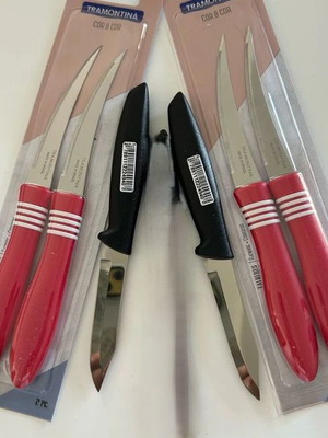 Tramontina knives sealed pack of 10, red and black
