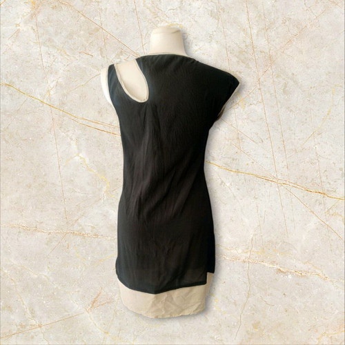 Silk tunic dress size S black like new