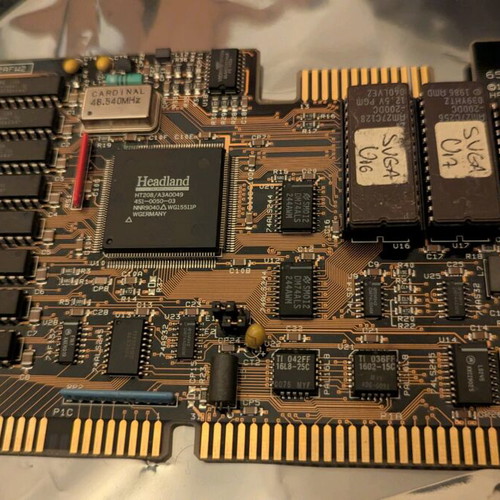 VGA 1024i Retro Headland HT208 Video7 ISA 16-bit graphics card used