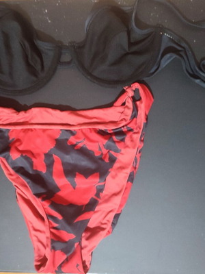 Women's swimwear set like new, black and red, size M
