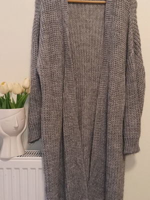 Long knitted cardigan Public Art used, grey one size