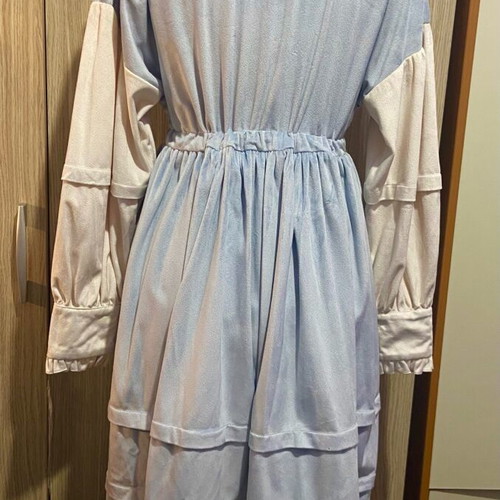 Velvet Lolita Dress like new, grayish blue and beige