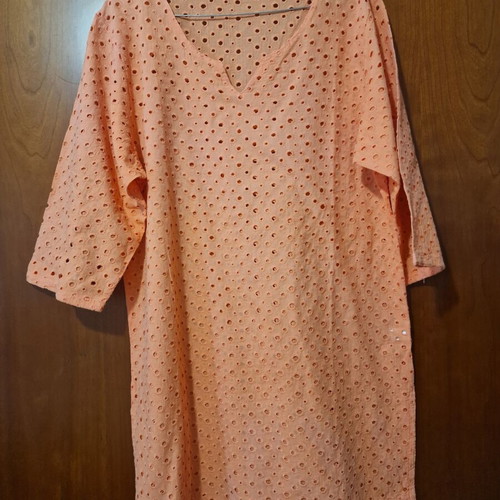 Tunic Miss Rosy like new, orange broderie anglaise, size L