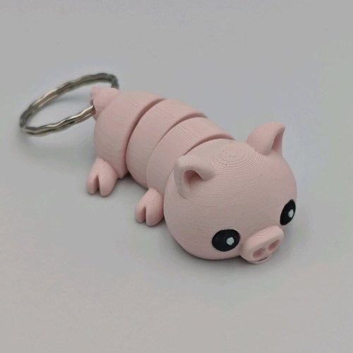 Animal keychains new, set of 6 3D articulated