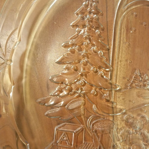 Soga Christmas platter unused with embossed designs
