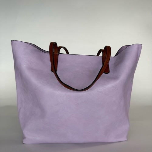 Women’s double lilac shoulder bag new, leatherette