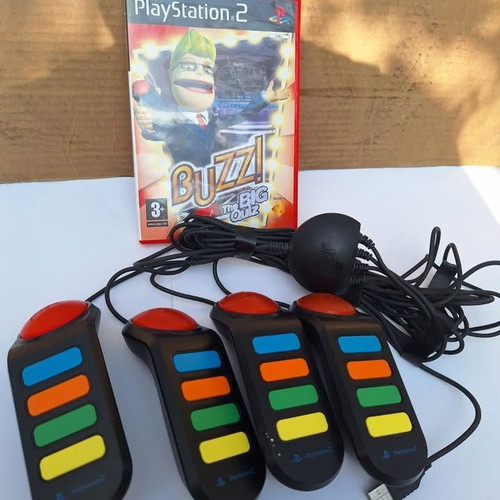 Buzz game for Sony PlayStation 2 with 4 joysticks new
