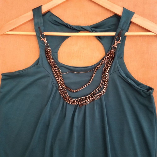 Summer petrol blouse used, impressive and elegant