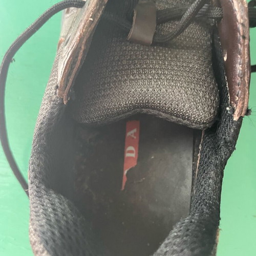 Prada authentic collectible shoes used, brown and red, size 38.5