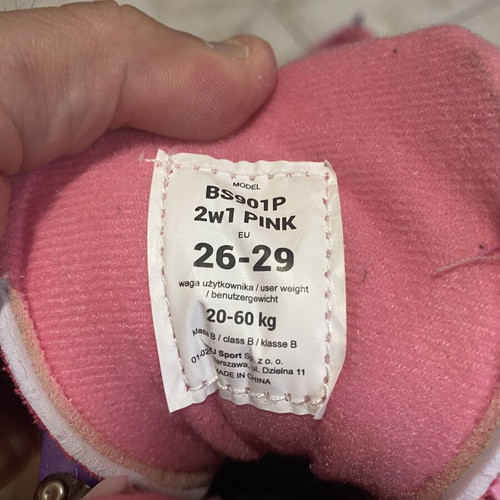 Smj Sport Roller skates used, kids size 26-29 with pads