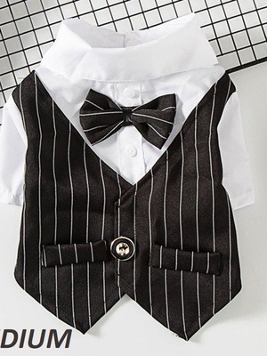 Γιλέκο γαμπριάτικο σκύλου Best Man Bow μέγεθος Medium καινούργιο