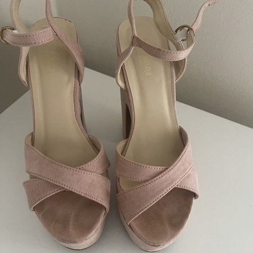 Alta Moda platform sandals size 38 used, pink, 15 cm heel