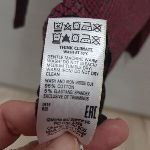 Burgundy elastic blouse Marks & Spencer used, size 36
