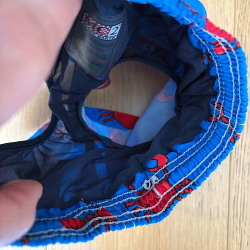 MC2 Saint Barth swimsuit like new, kids 3-4 years, blue and red