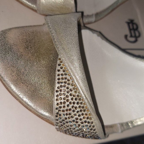 J. Bournazos Jessie-14 leather sandals with Swarovski crystals size 38 used