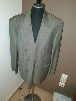 Portobello's gray double-breasted suit used, size XL