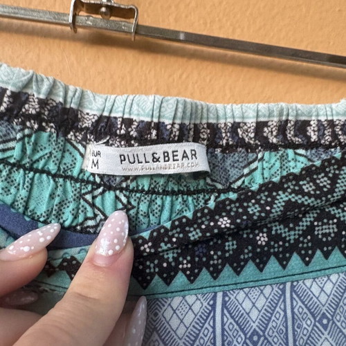 Ethnic wide leg pants multicolor, like new, Pull & Bear