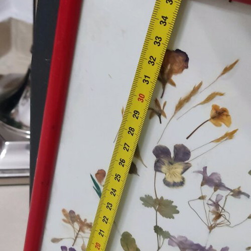 Vintage framed dried flowers 1989 used
