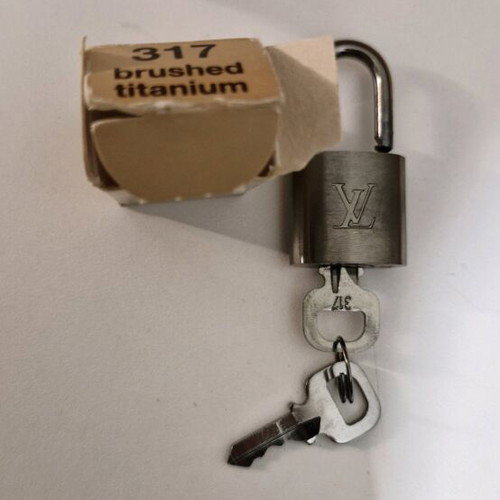 Louis Vuitton padlock brushed titanium