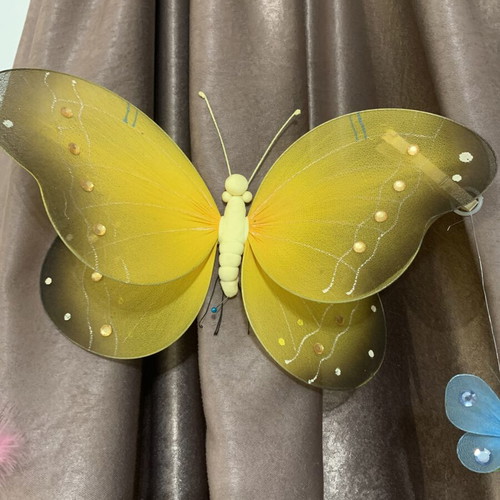 Decorative butterflies like new, yellow, pink, and sky blue for crafts