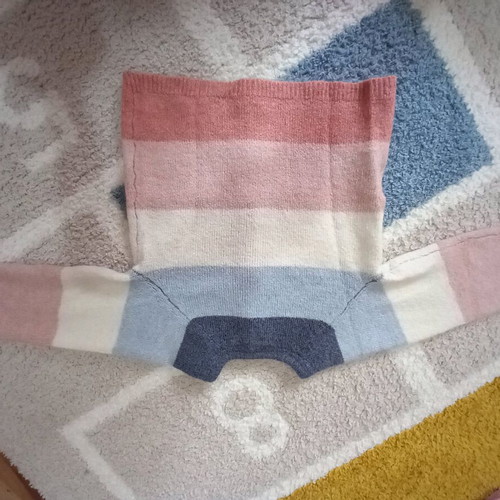 Baby wool cardigan with multicolor stripes H&M like new for 9-12M