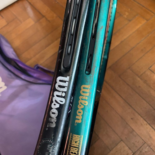 Wilson tennis rackets set with cases and bag used