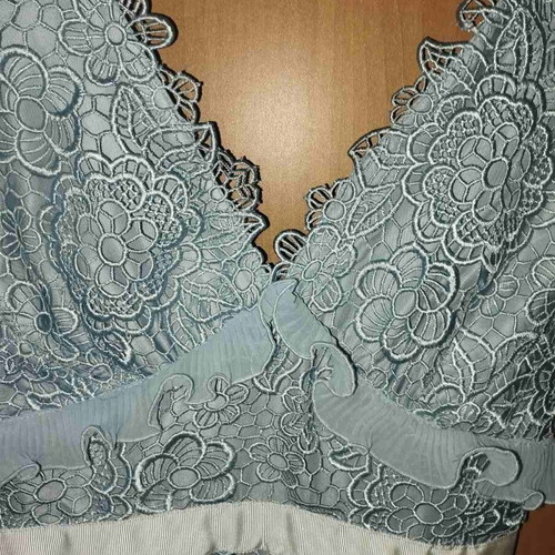 Midi dress from Zini guipure lace powder blue like new