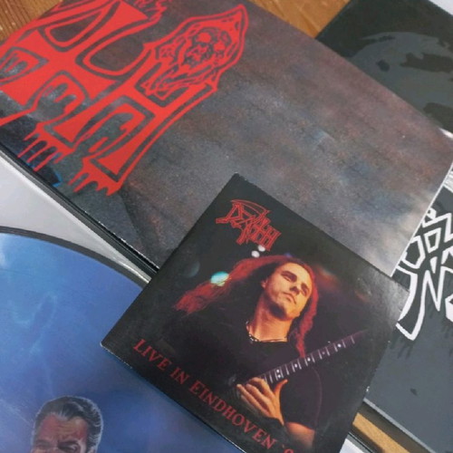 Death boxset used, 5 pic discs vinyl, poster and CD