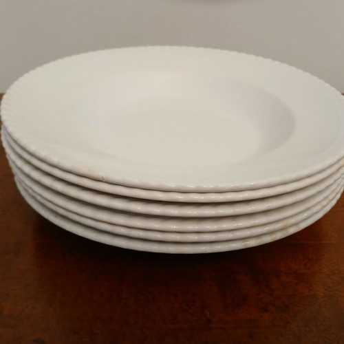 Deep plates used Keramikos, pack of 6, vintage 23 cm