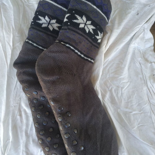 Unisex slippersocks with thick fleece lining new