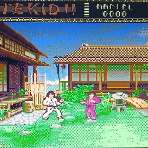The Karate Kid Part II Commodore Amiga game used, complete