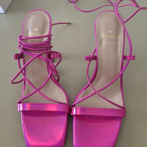 Lace Up Envie Shoes Pink Heels Size 38 New