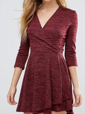 Mango burgundy dress, Small