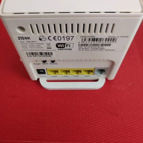 ZTE router forthnet ZXHN H108N used with power supply