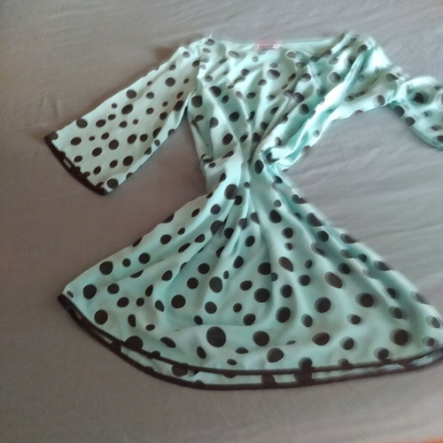 Veraman dress with black polka dots like new