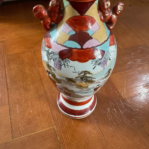 Satsuma Kutani vase with Foo dogs, almost like new, height 24 cm